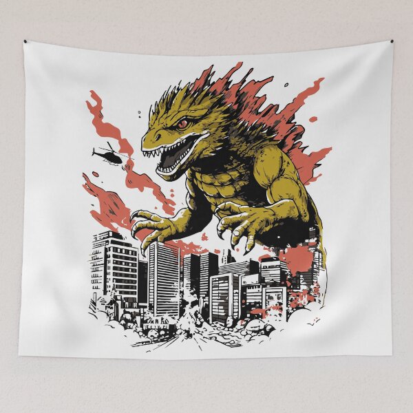 Item preview, retro Epic Monster Attack  designed and sold by DrawHandArt.