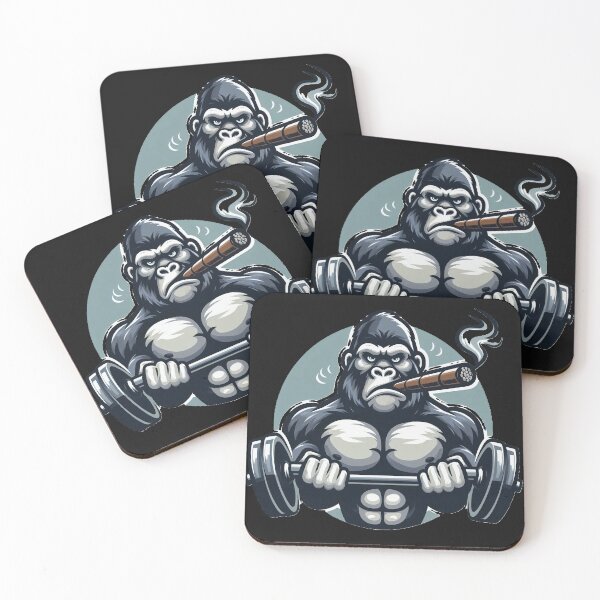 Item preview, Silverback Gorilla Stogie Barbell Curls designed and sold by neildoch.