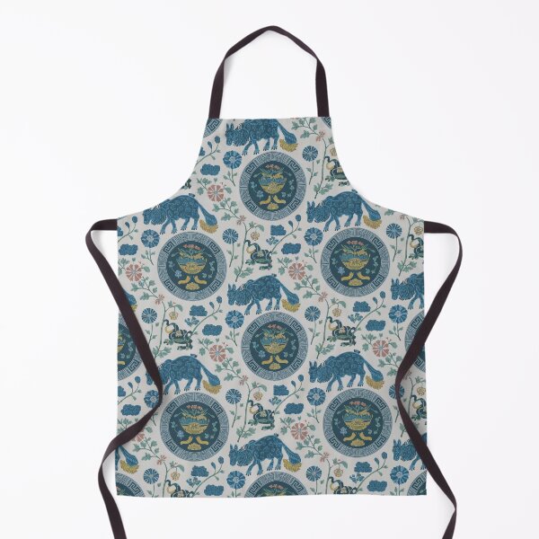 Item preview, a charming cushion pattern inspired by vintage Chinese porcelain designed and sold by bosilvercat.