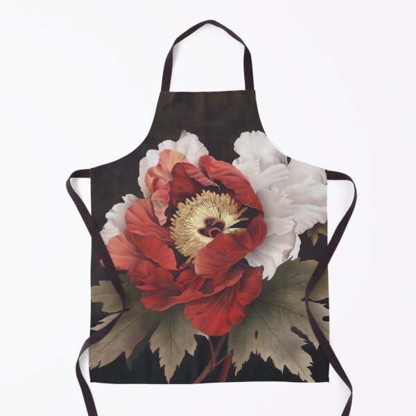 Item preview, Red and White Tree Peony - Japanese flower designed and sold by FleurFrench.