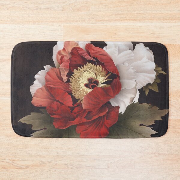 Item preview, Red and White Tree Peony - Japanese flower designed and sold by FleurFrench.