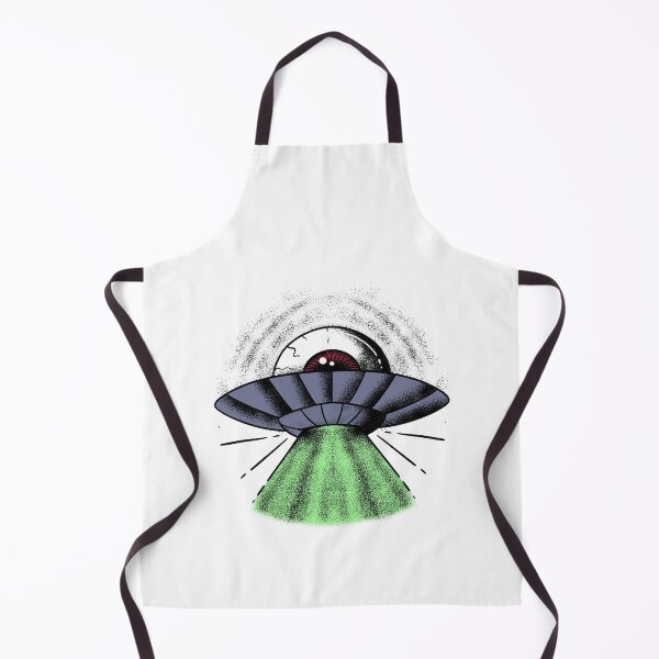 Item preview, Alien Eye UFO – Retro Sci-Fi designed and sold by DrawHandArt.