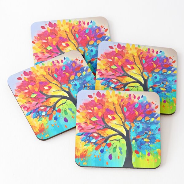Item preview, Rainbow Tree of Life Painting designed and sold by Health And Fitness Posts e-Store.