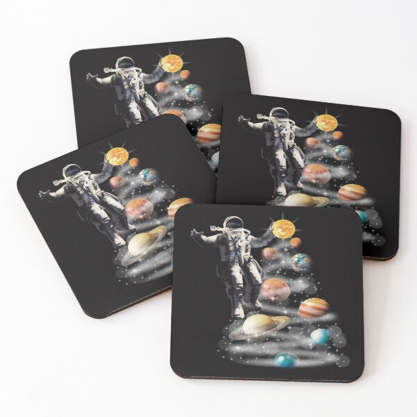 Item preview, Astronaut Decorating Christmas Tree of Planets designed and sold by DrawHandArt.