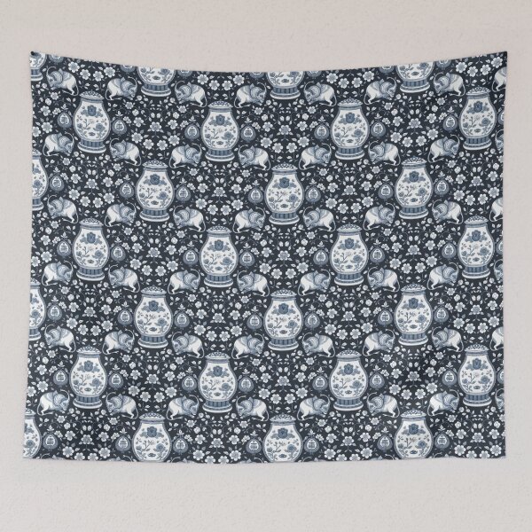 Item preview, Chinese zodiac animals intricately drawn among floral accents.  designed and sold by bosilvercat.