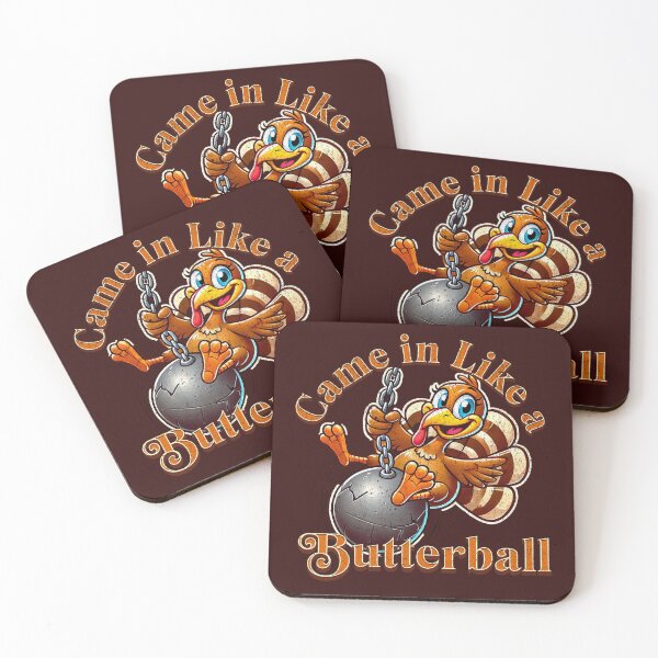 Item preview, Funny Thanksgiving Turkey Came In Like A Butterball Cartoon Turkey designed and sold by chrisrivait.