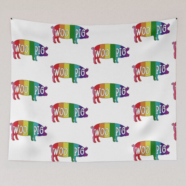 Item preview, Rainbow Woo Pig, Arkansas Pride designed and sold by Spike The Punch Design Co..