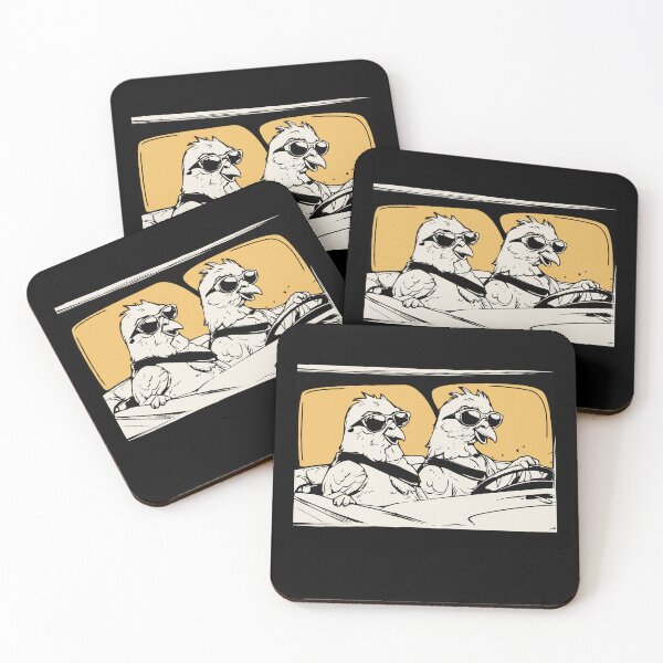 Item preview, Funny Chicken Road Trip – Comical Driving Adventure designed and sold by DrawHandArt.
