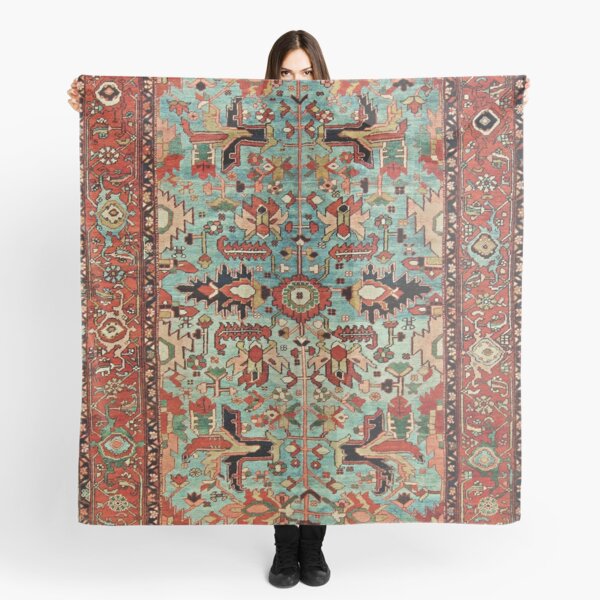 Aperçu de l'œuvre Impression de tapis persan antique Heriz créée et vendue par Vicky Brago-Mitchell®.