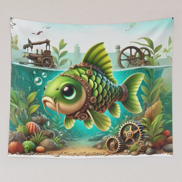Item preview, Steampunk Grass Carp designed and sold by Sillytoe.