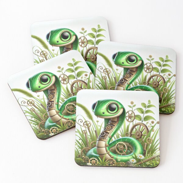 Item preview, Steampunk Grass Snake designed and sold by Sillytoe.