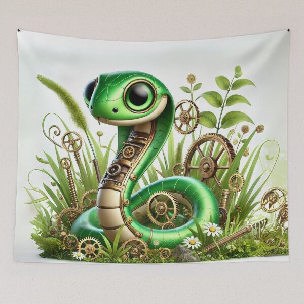 Item preview, Steampunk Grass Snake designed and sold by Sillytoe.