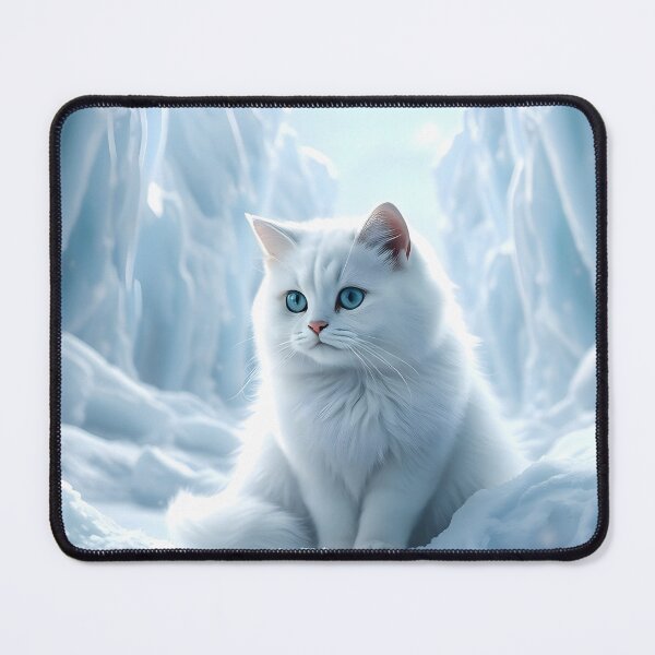 Item preview, Cute fluffy white cat sitting in the snow O.O designed and sold by Space'n Stuff.