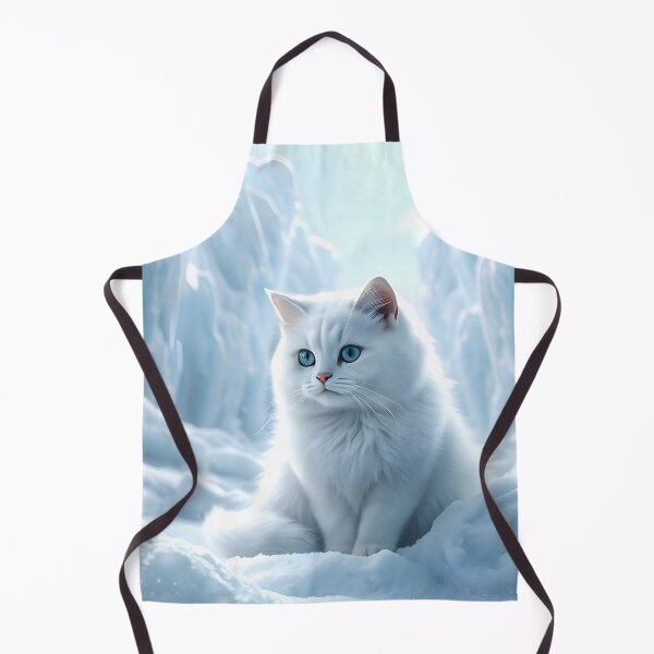 Item preview, Cute fluffy white cat sitting in the snow O.O designed and sold by Space'n Stuff.