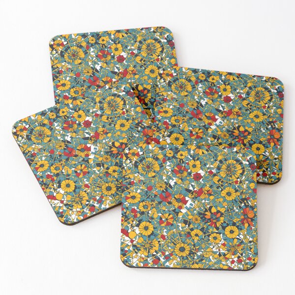 Item preview, Yellow Colorful Shattered Floral Pattern designed and sold by Rosa-Canina64.