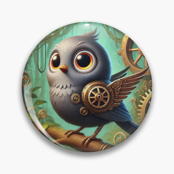 Item preview, Steampunk Gray Catbird designed and sold by Sillytoe.