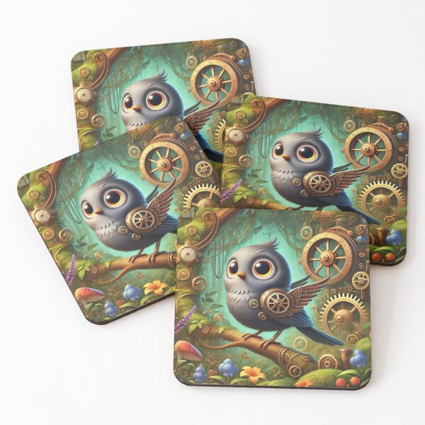 Item preview, Steampunk Gray Catbird designed and sold by Sillytoe.