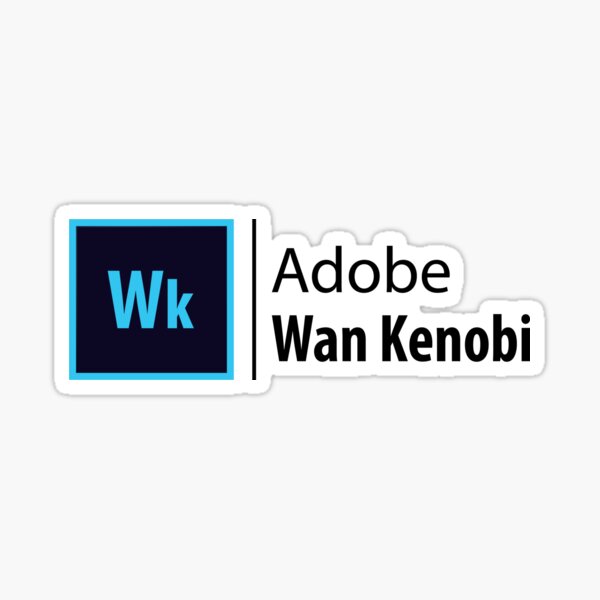 Adobe-Wan Kenobi Sticker