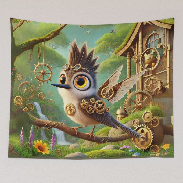 Item preview, Steampunk Great Crested Flycatcher designed and sold by Sillytoe.