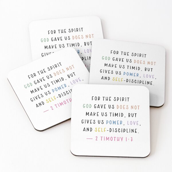 Item preview, For the Spirit God gave us does not make us timid, but gives us power, love, and self-discipline. 2 Timothy 1:7 designed and sold by successmom.