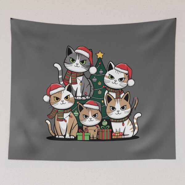 Item preview, Christmas street cats designed and sold by Qonli-Officjal.