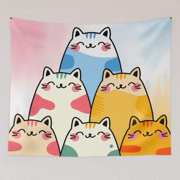 Item preview, Pyramid of Happy Cats: A Tower of Feline Joy designed and sold by Timegraf.