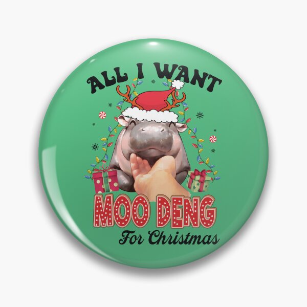 Item preview, All I Want Moo Deng For Christmas designed and sold by kjanedesigns.