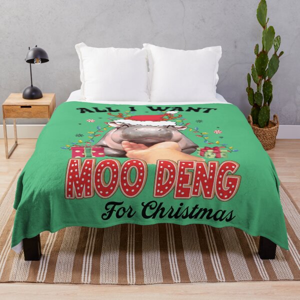 Item preview, All I Want Moo Deng For Christmas designed and sold by kjanedesigns.