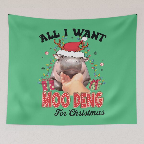 Item preview, All I Want Moo Deng For Christmas designed and sold by kjanedesigns.