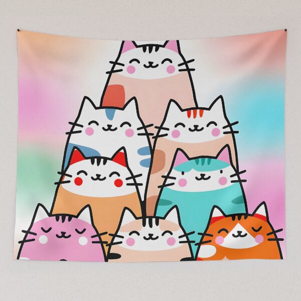 Item preview, Pyramid of Happy Cats: A Tower of Feline Joy designed and sold by Timegraf.
