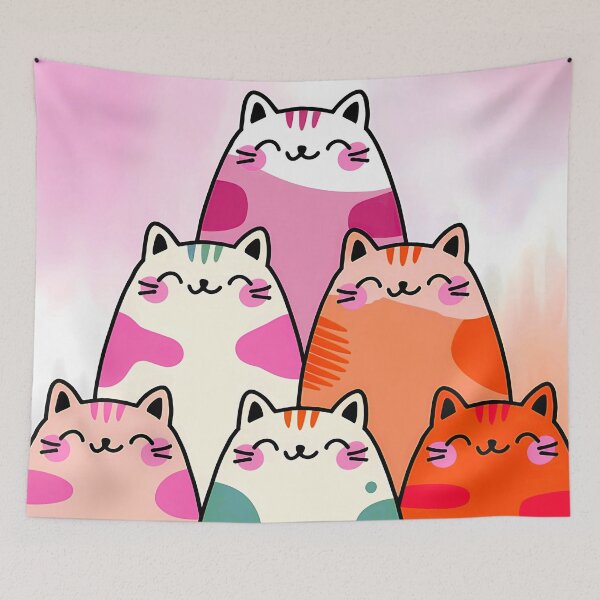 Item preview, Pyramid of Happy Cats: A Tower of Feline Joy designed and sold by Timegraf.