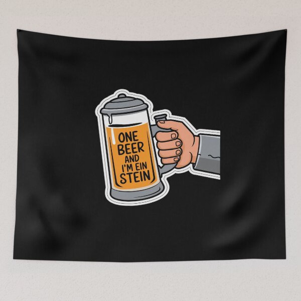 Item preview, One Beer and Im Ein Stein - Clear Stein Design designed and sold by Peter Stawicki.