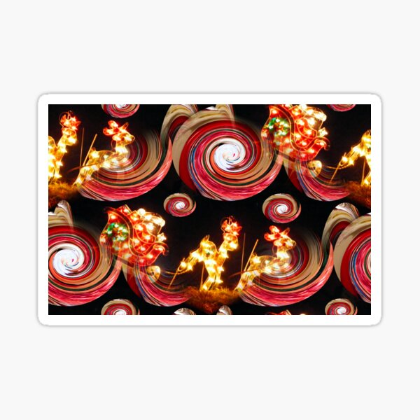 Aperçu de l'œuvre Motif tourbillons de bonbons de Noël et rennes créée et vendue par kristalcurt.