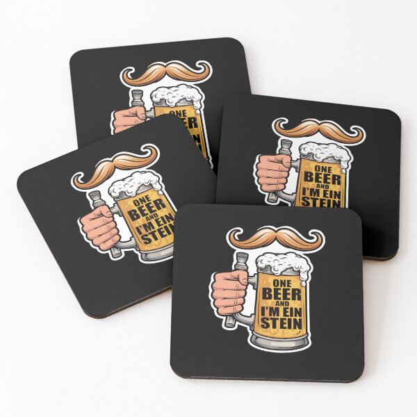 Item preview, One Beer and Im Ein Stein - Mustache Design designed and sold by Peter Stawicki.