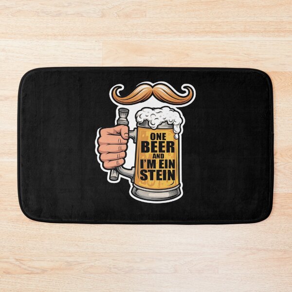 Item preview, One Beer and Im Ein Stein - Mustache Design designed and sold by Peter Stawicki.