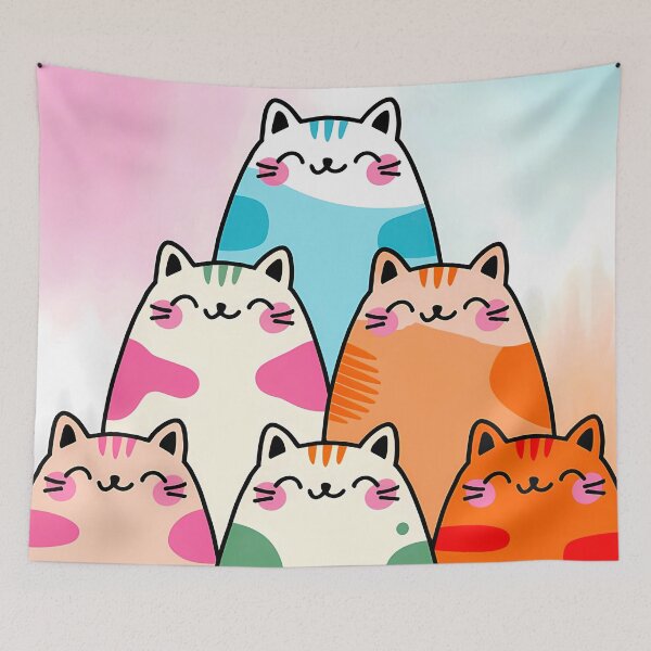 Item preview, Pyramid of Happy Cats: A Tower of Feline Joy designed and sold by Timegraf.