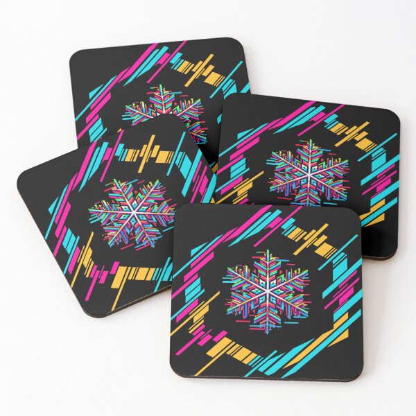 Item preview, Snowflake with Glitch Frame - Vibrant Design designed and sold by PsycheBrain.