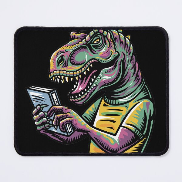 Item preview, Funny T-rex Dinosaur using ereader Book Graffiti designed and sold by Nature's Fancy.
