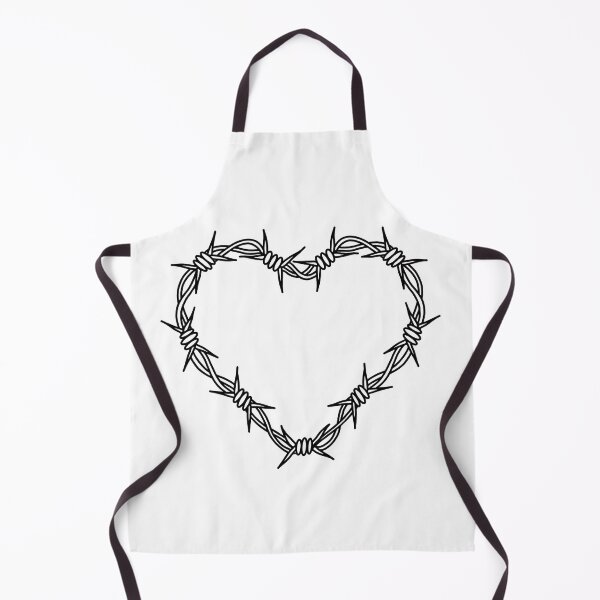Item preview, Barbed wire heart black and white tattoo designed and sold by MeredithAurelia.