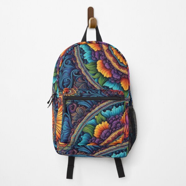 Artikelvorschau, Farbenfrohes 70er Hippie Mandala entworfen und verkauft von HLPsychDesigns.