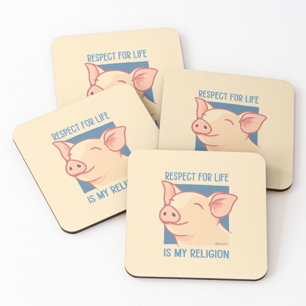 Item preview,  Respect For Life Is My Religion - Cute Pig designed and sold by Frank J. Art.