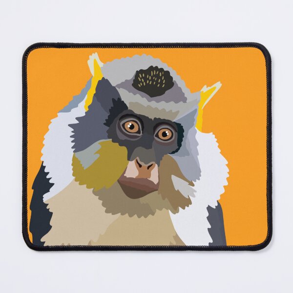 Item preview, W is for Wolf‘s Guenon, Wolf’s Guenon Illustration – Vibrant Primate Art for Wildlife and Nature Lovers designed and sold by PrettylittlepastelUk.