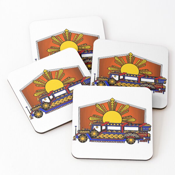 Item preview, Colorful Tribal Passenger Jeepney with Sunset designed and sold by Steeb757.