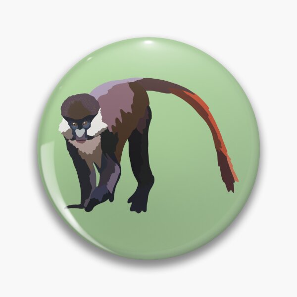 Item preview, S is for Schmidt’s Red Tailed Guenon,Guenon Monkey Illustration – Vibrant Primate Art for Wildlife and Nature Lovers designed and sold by PrettylittlepastelUk.