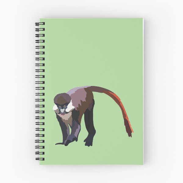 Item preview, S is for Schmidt’s Red Tailed Guenon,Guenon Monkey Illustration – Vibrant Primate Art for Wildlife and Nature Lovers designed and sold by PrettylittlepastelUk.