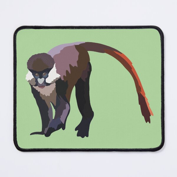 Item preview, S is for Schmidt’s Red Tailed Guenon,Guenon Monkey Illustration – Vibrant Primate Art for Wildlife and Nature Lovers designed and sold by PrettylittlepastelUk.