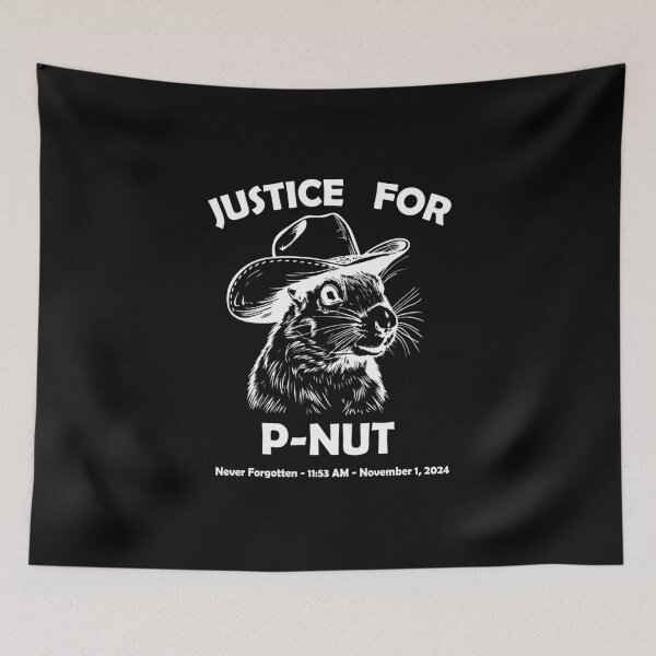 Item preview, Justice for Peanut - Cute Squirrel Memorial - Black designed and sold by IT-Express.
