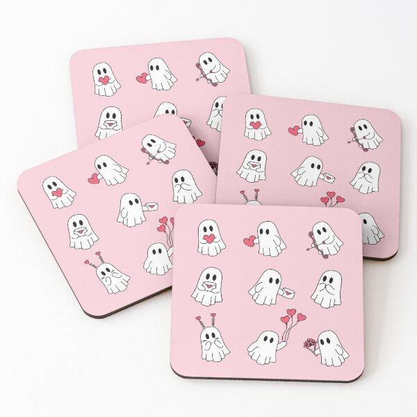 Item preview, Cute Valentine Ghost Set - Heart designed and sold by patternjp.