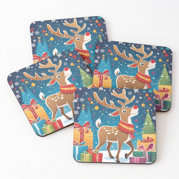 Item preview, Cute drawing of a Christmas reindeer designed and sold by Lilou13Magasin.