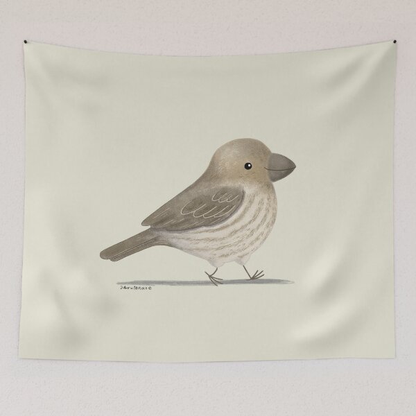 Item preview, House Finch female bird designed and sold by julianamotzko.